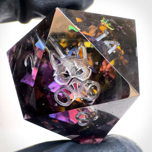 Chonk 2 handmade resin dice by Direfox Dice