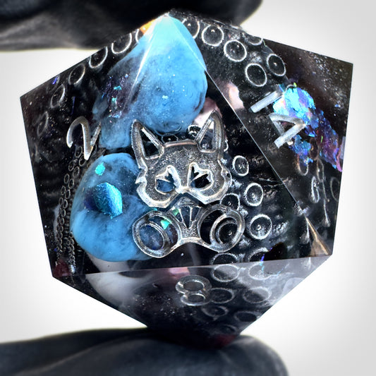 Chonk 3 handmade resin dice by Direfox Dice
