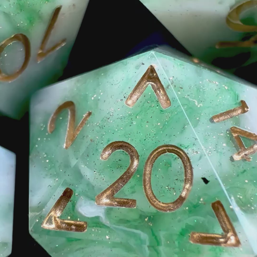 Set 10 handmade resin dice video by Direfox Dice