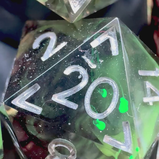 Set 11 handmade resin dice video by Direfox Dice